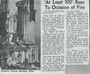 Newspaper Article on Fire